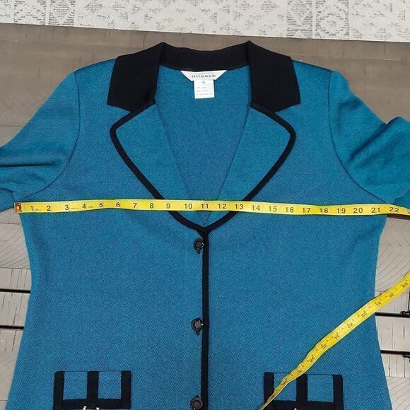 Exclusively Misook Teal Blazer Sz M - Picture 8 of 10
